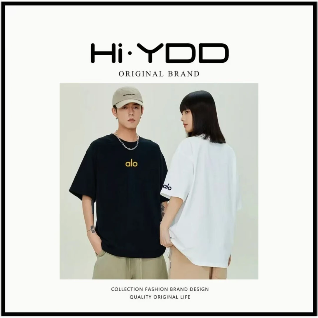 纯棉美式圆领T恤夏季潮牌字母短袖重磅休闲情侣简约百搭半袖