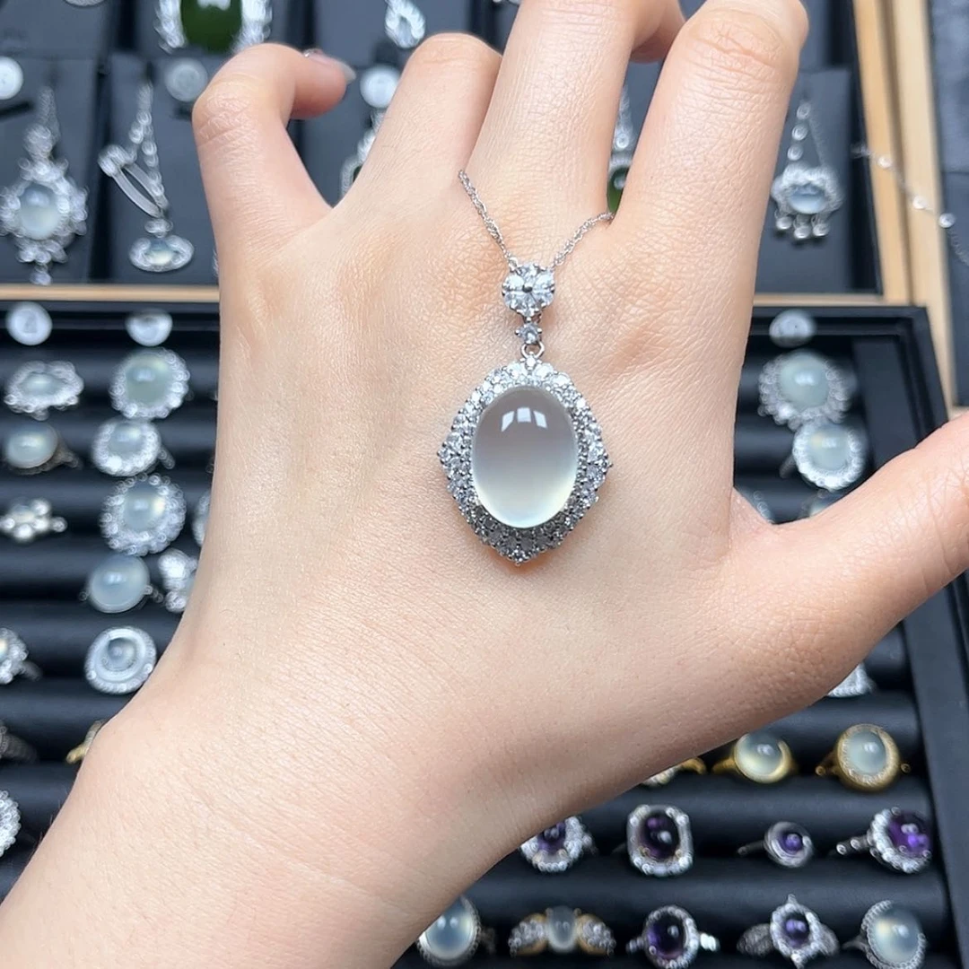 【闪购商品】岫玉颈饰银S925镶嵌女*女