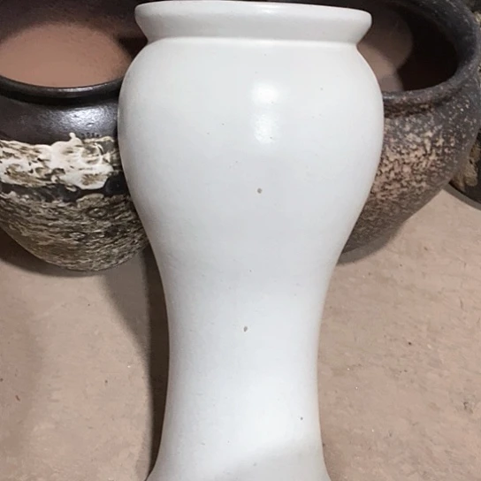 紫砂花盆口18高度43白色