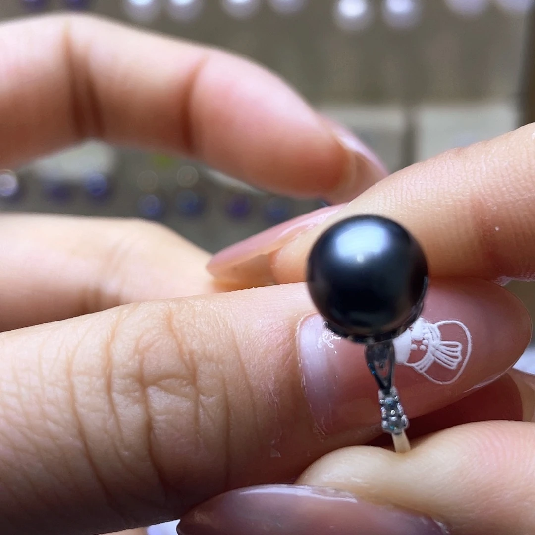 海水珍珠戒指银S925镶嵌