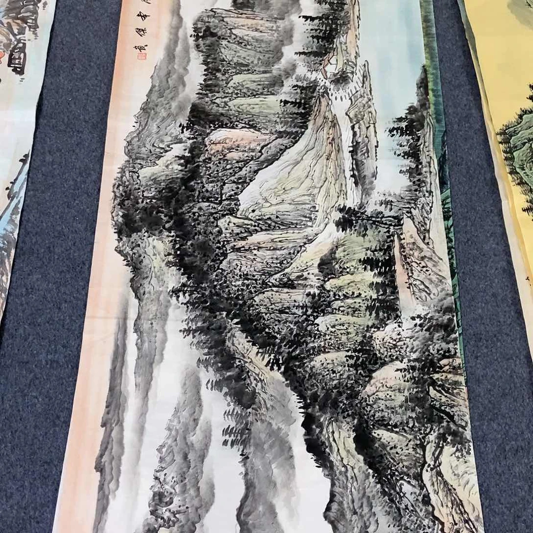 国画小六尺山水一副