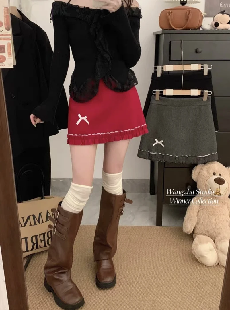 【A9812美人】2024秋季韩版设计感A韩版显瘦半身裙