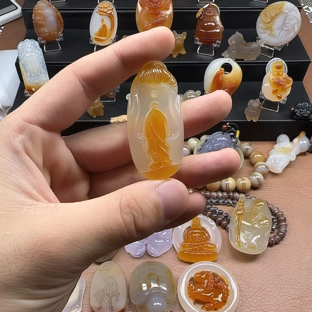 玛瑙/玉髓未镶嵌吊坠(不含链)