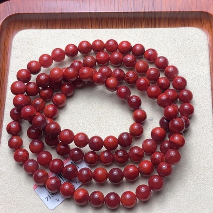 南红玛瑙未镶嵌手串7+圆珠多圈