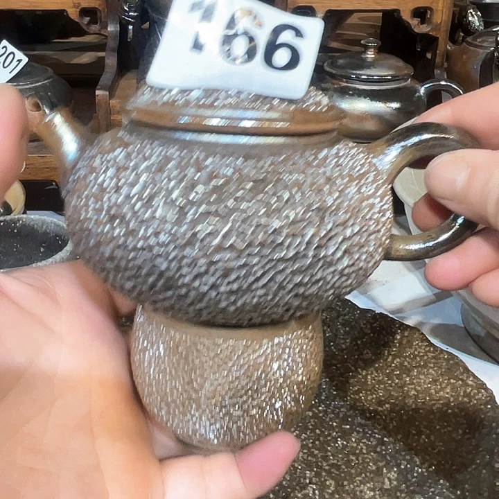 高温柴烧陶泥壶加杯