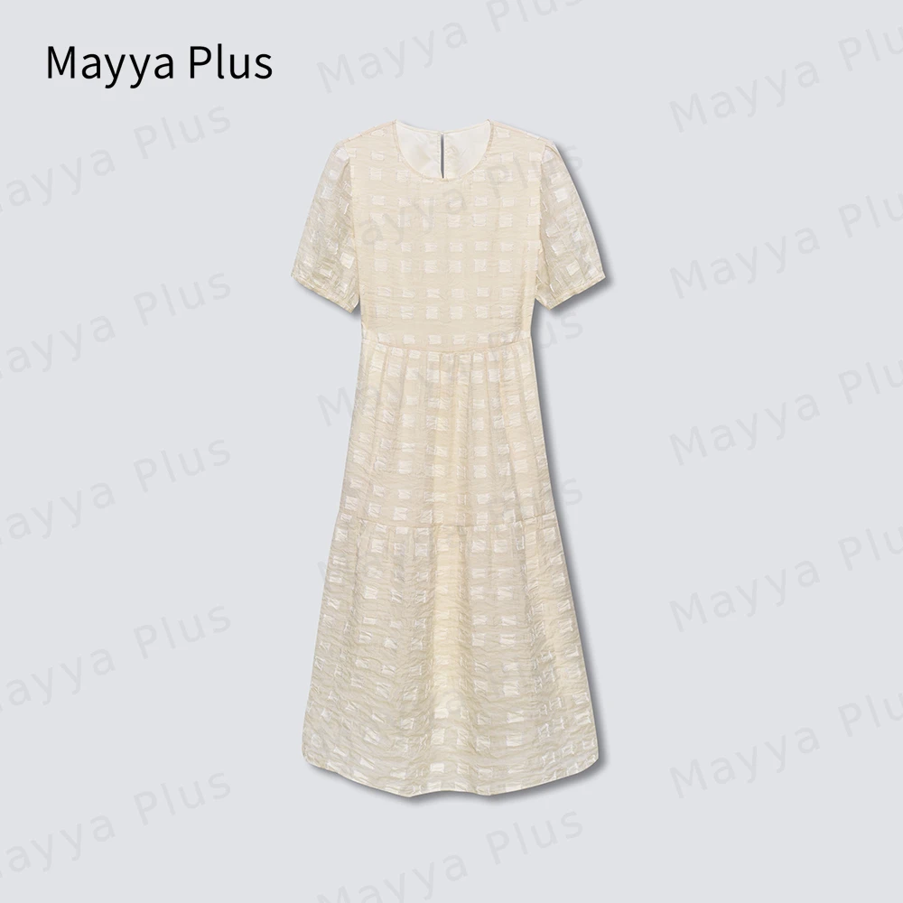 【漫步云端】Mayya Plus气质显瘦遮肉百搭休闲款连衣裙32328883