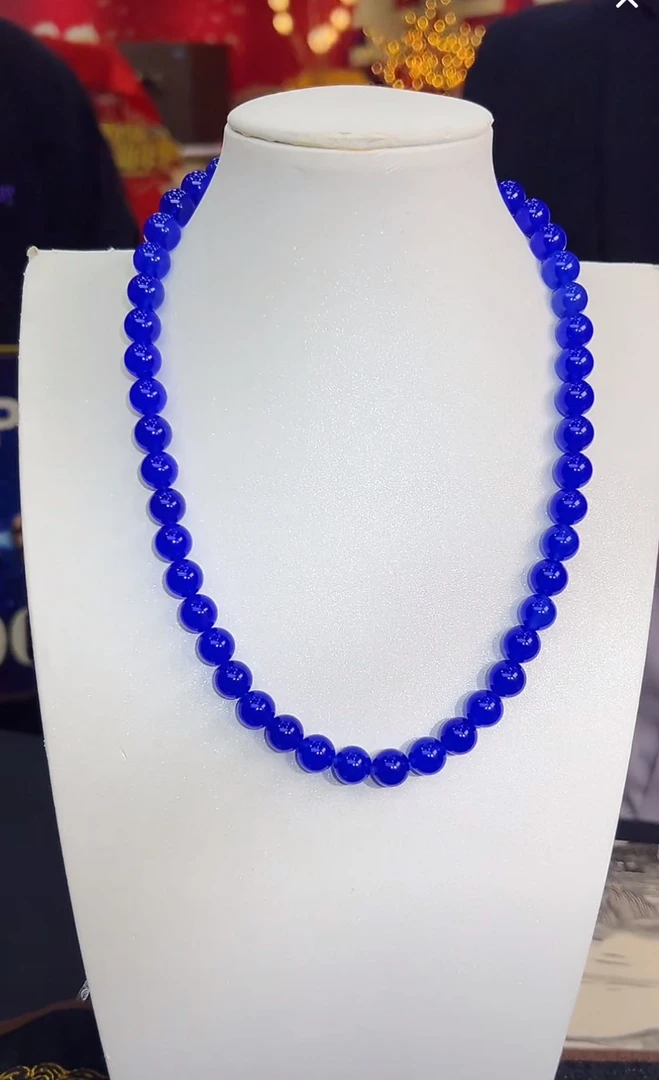 面面来财珠宝S6082-卡10左右-天空之蓝玛瑙蓝项链-