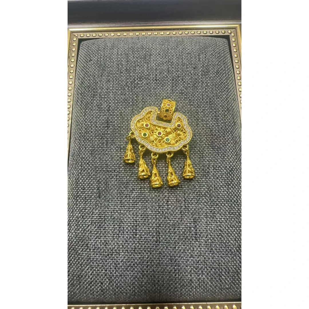 复古宫廷风古法平安锁流苏首饰编织串珠A47