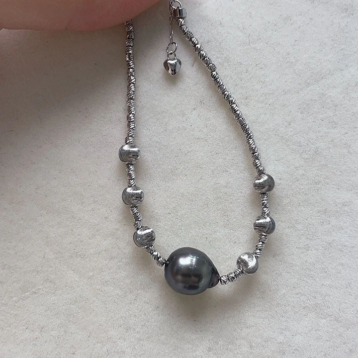 海水珍珠手镯银S925镶嵌