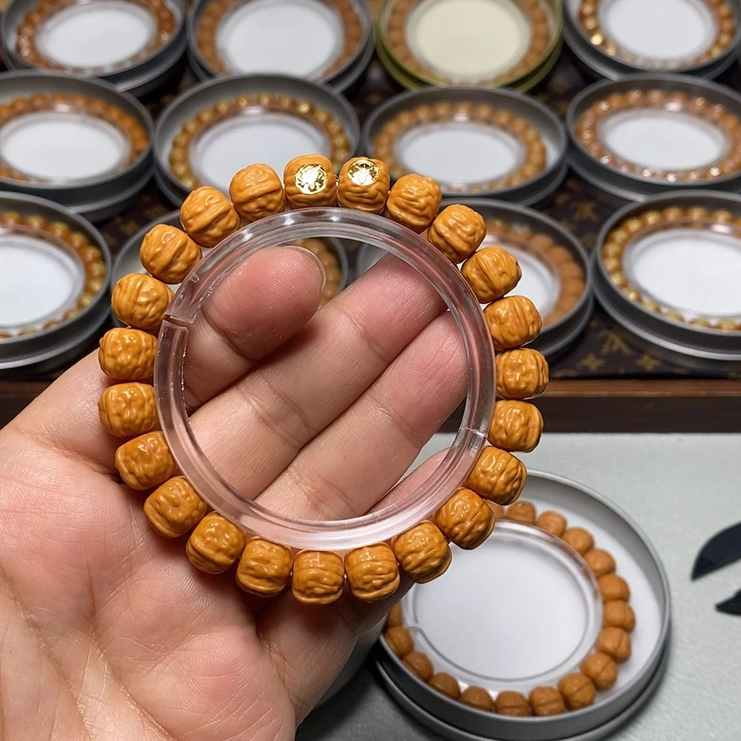 猴头核桃手串62号双标超小金蟾蛤蟆头10+左右