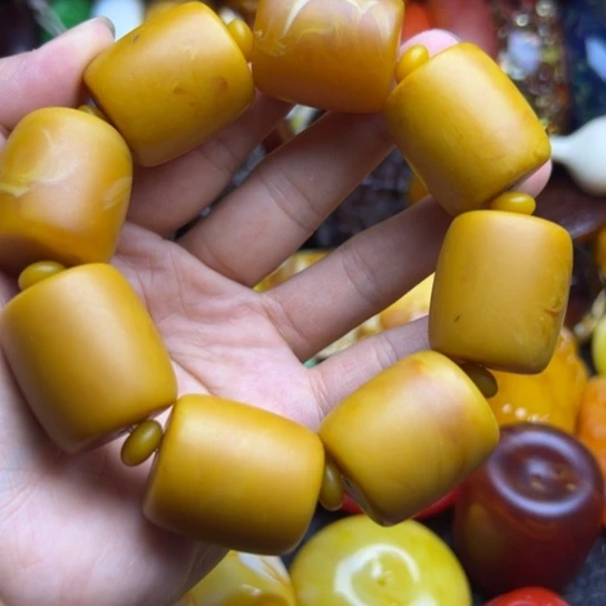 未镶嵌琥珀手链蜜蜡