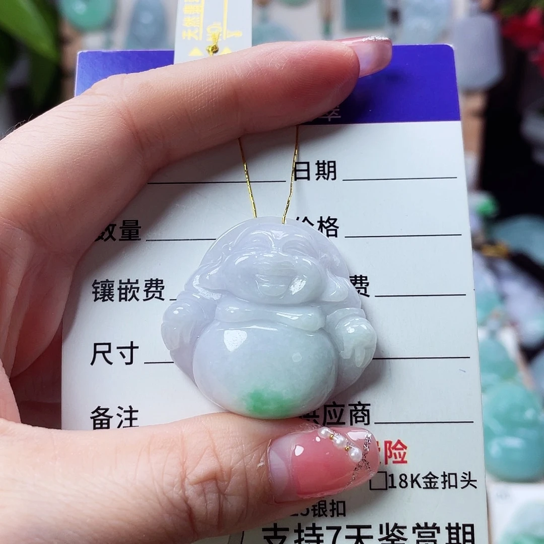 翡翠未镶嵌颈饰佛公51