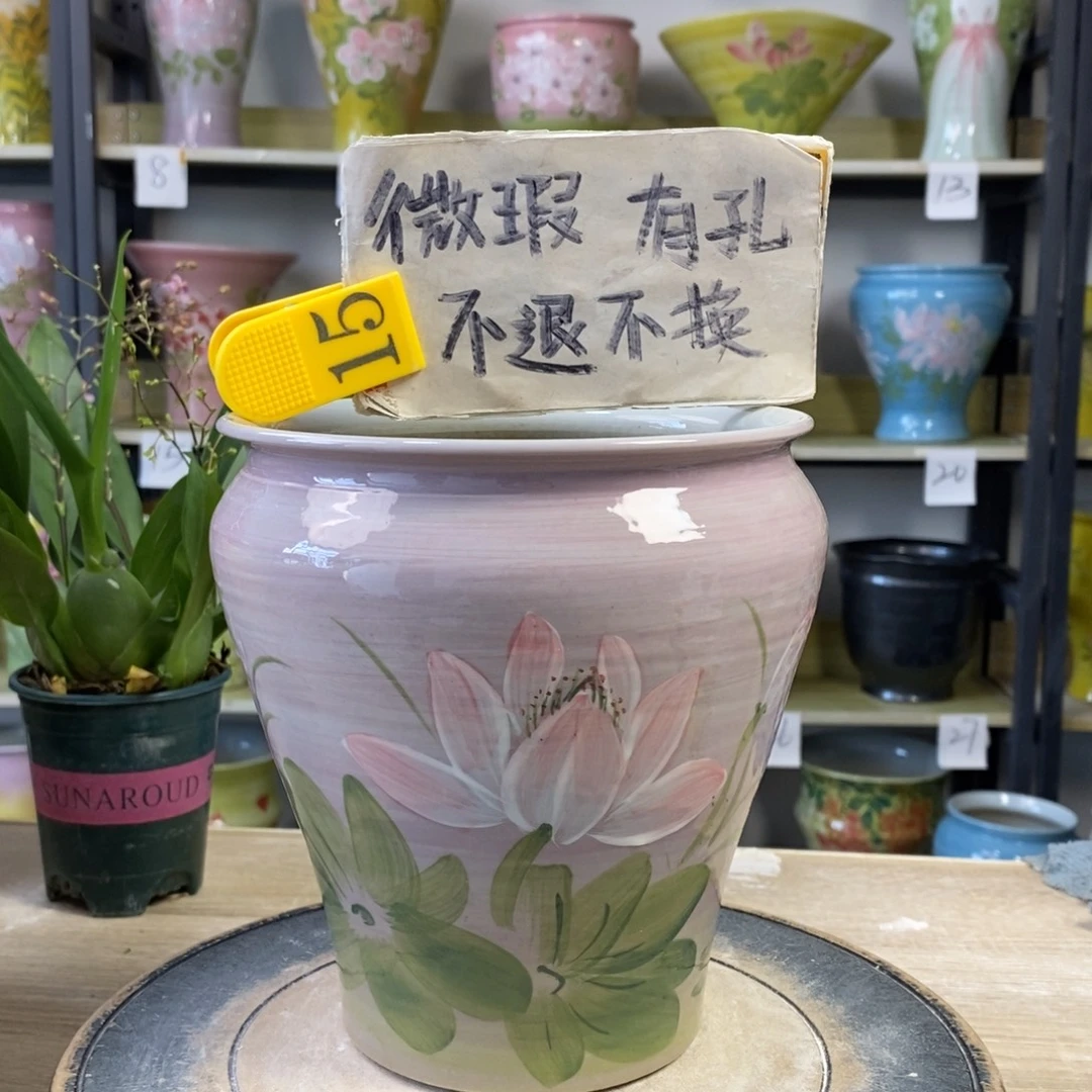 景德镇手工手绘陶瓷花盆