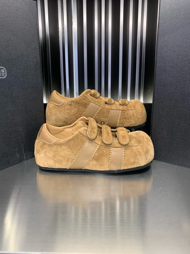 魔术贴厚底磨砂德训鞋时尚休闲鞋女士女鞋鞋子