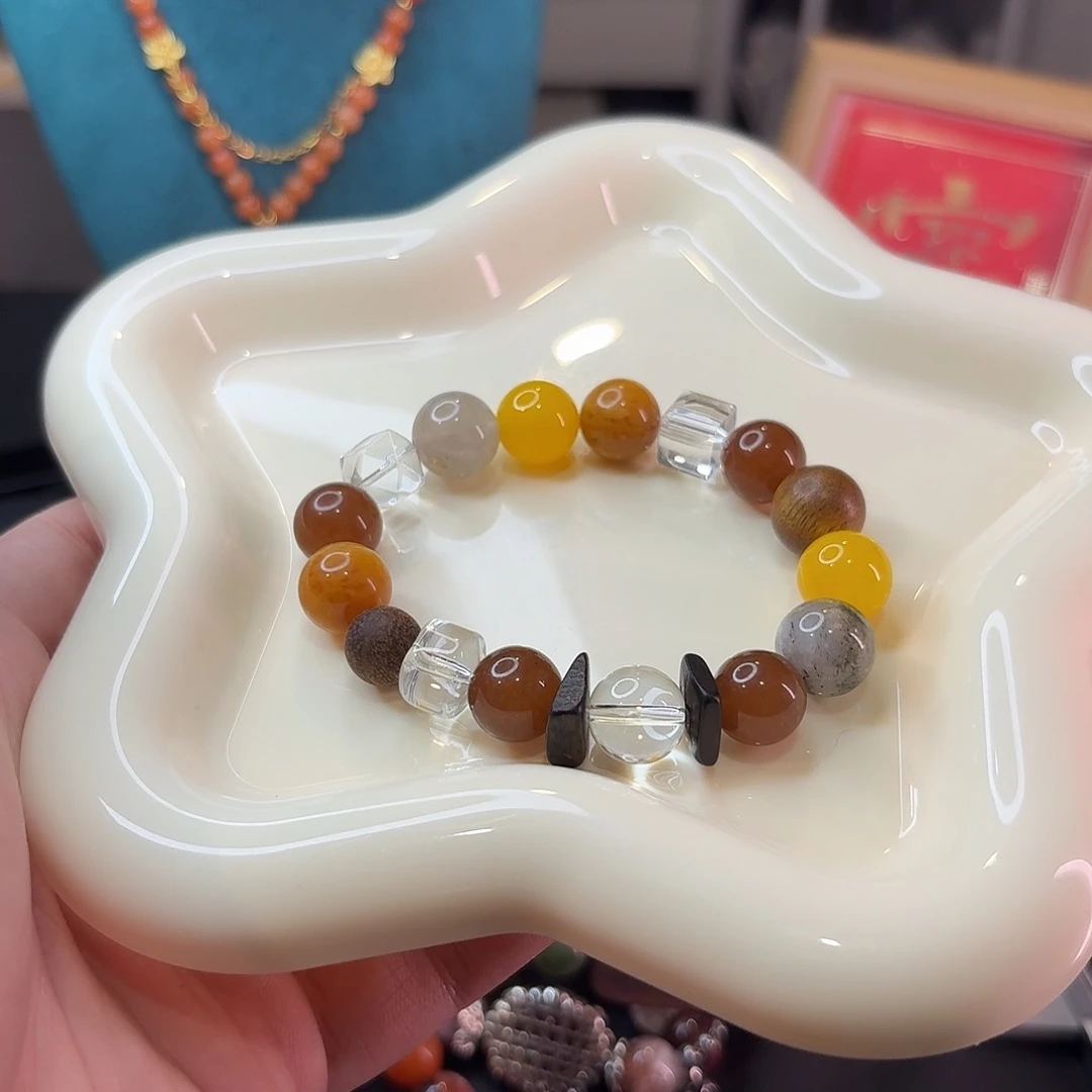 水晶手串未镶嵌卡12多宝设计款