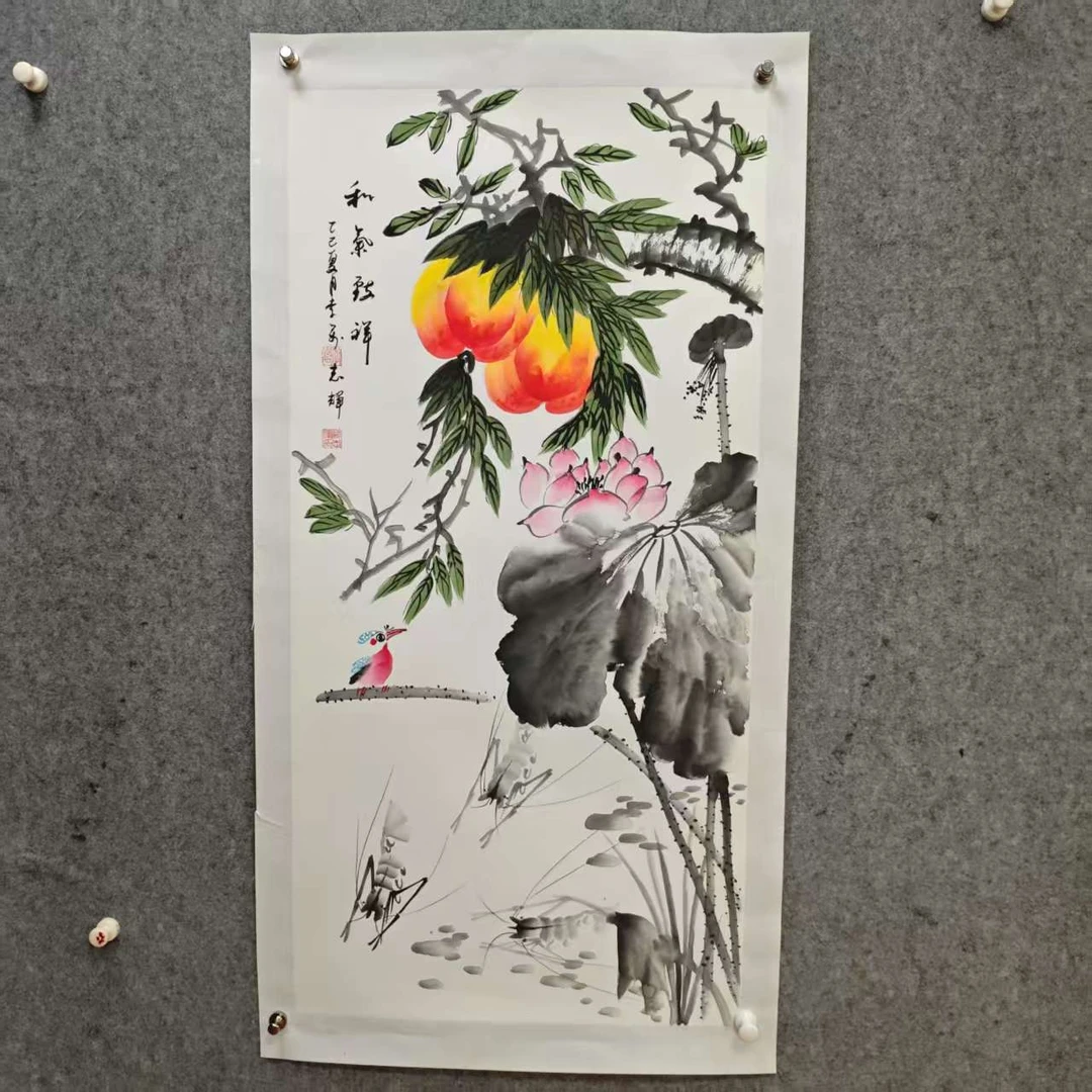 李万&蒋志辉4.5平尺花鸟画作