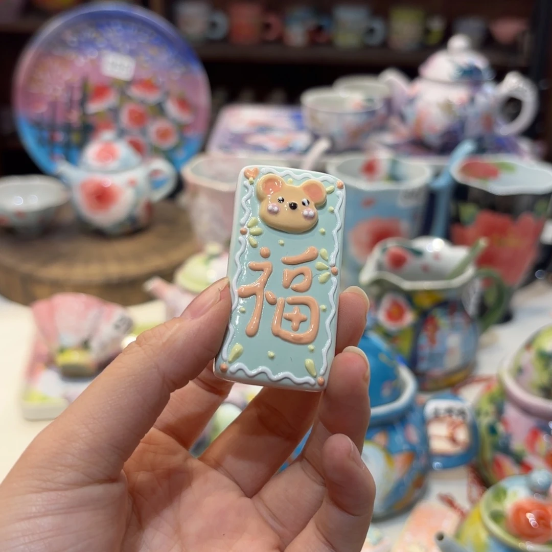 聂*梵景德镇手绘高温釉下彩陶瓷茶具