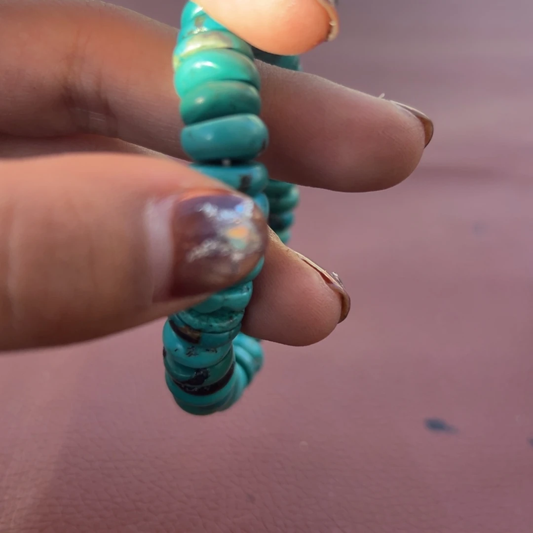 绿松石未镶嵌手链绿松手串一条