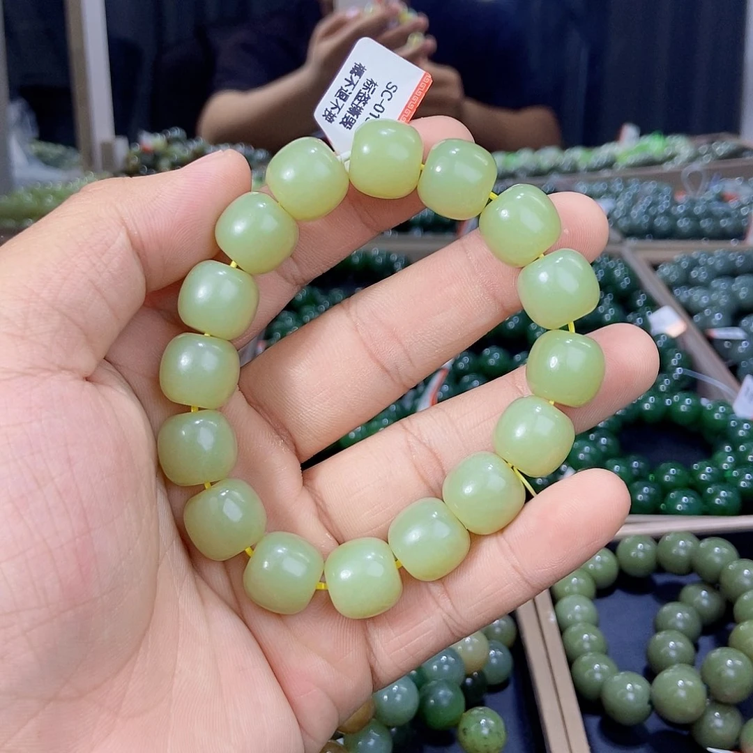 手串未镶嵌和田玉纯天然卡14新疆若羌黄口手串多样性发一