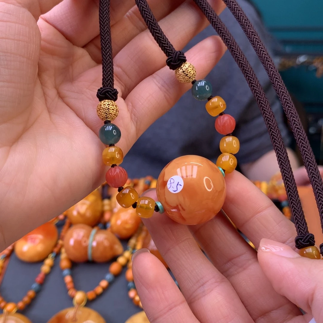 蜜蜡未镶嵌颈饰天然