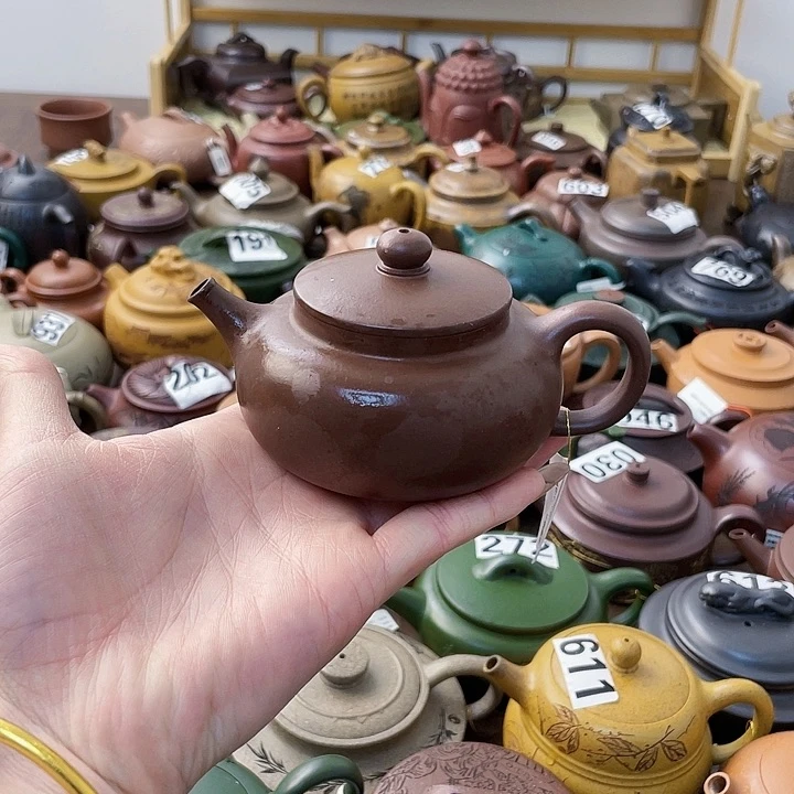茶壶紫砂潮***生紫砂微瑕