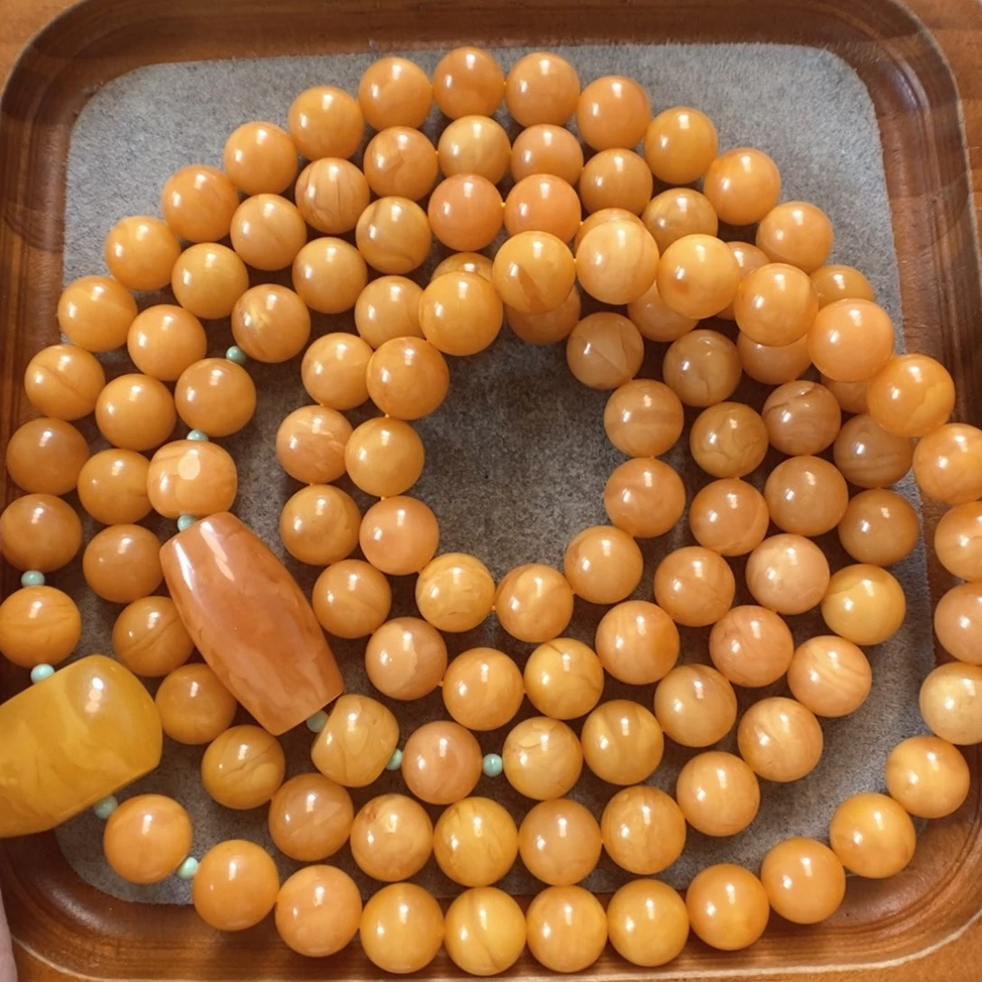 未镶嵌项链蜜蜡108