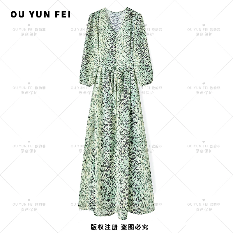 气质连衣裙夏季新款显瘦穿搭轻奢女装洋气高级长裙F2078