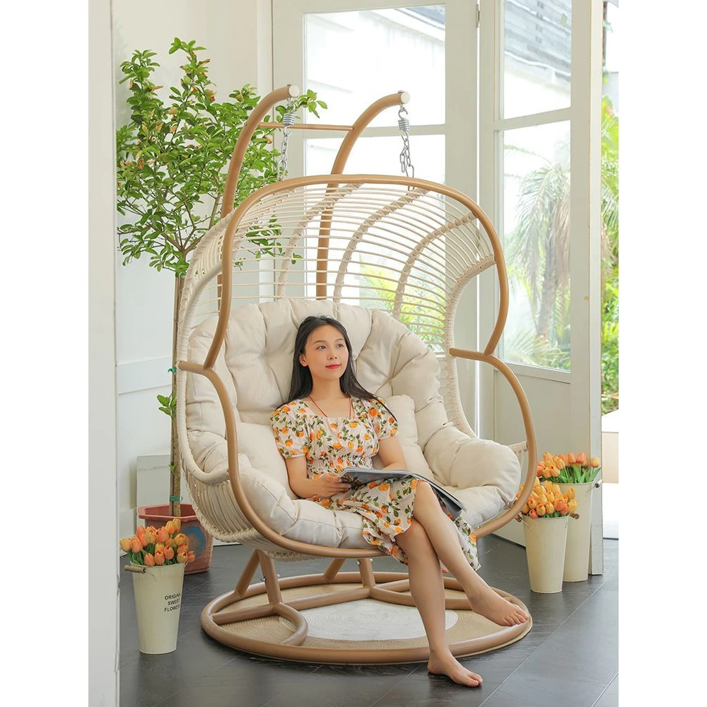 吊篮藤椅阳台吊椅成人家用双人秋千椅网红吊床客厅休闲懒人摇篮椅
