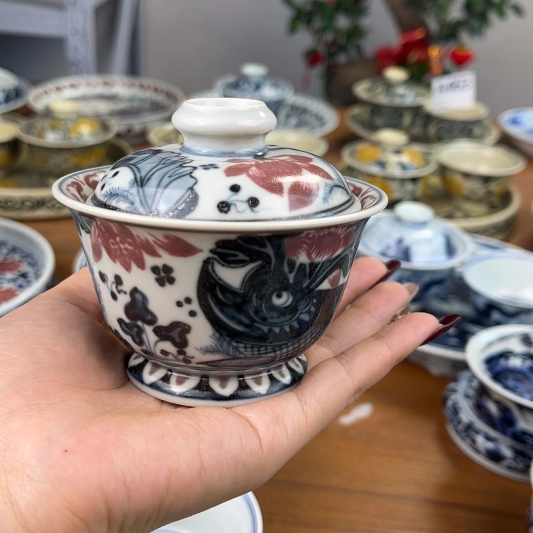 段泥微瑕盖碗盖碗