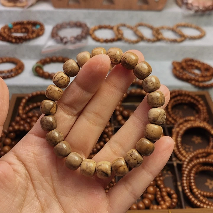 果皮天然库克精挑老型楼兰卡10单圈手串