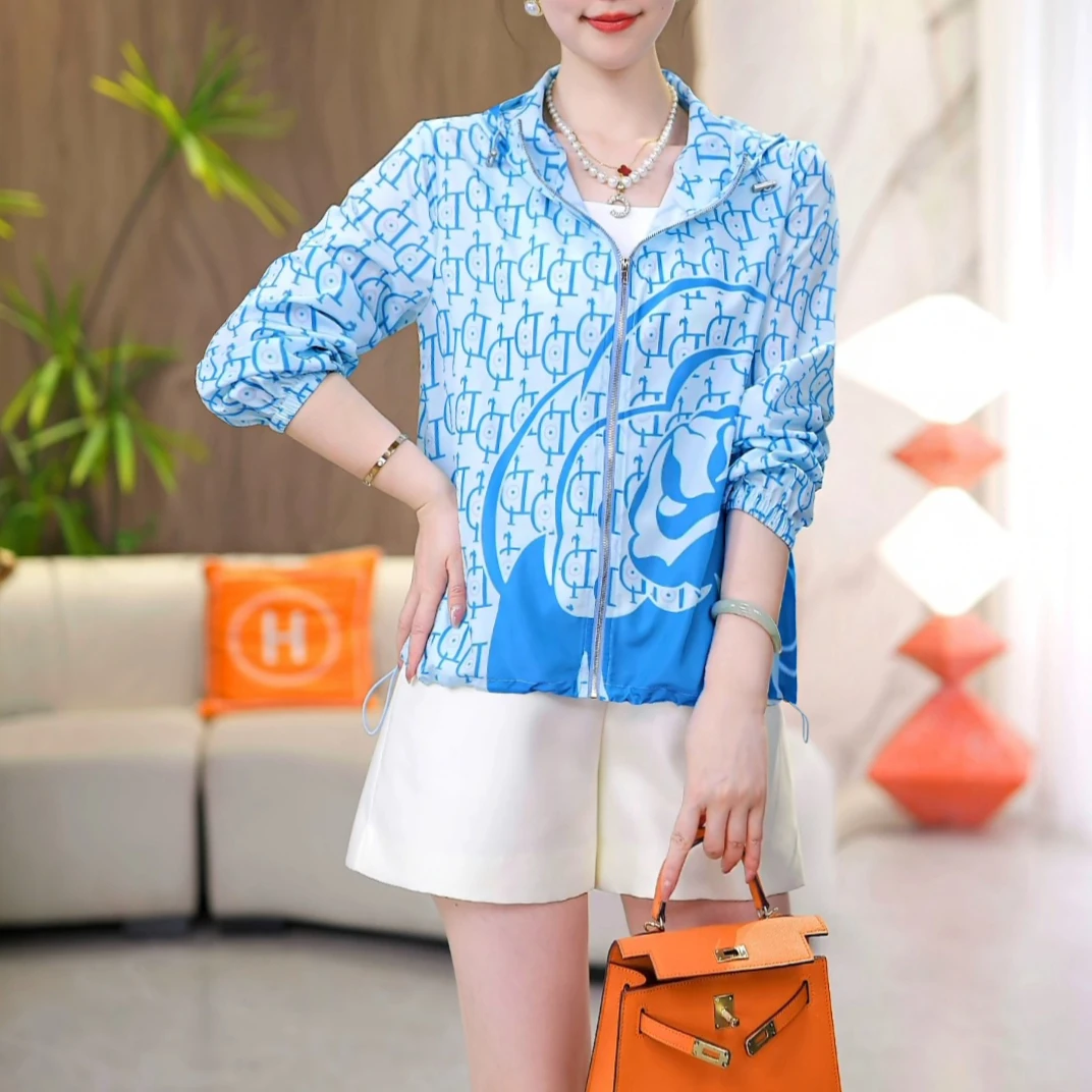 【海洋旋律】时尚气质抽绳防晒衣薄款夏季新款短外套