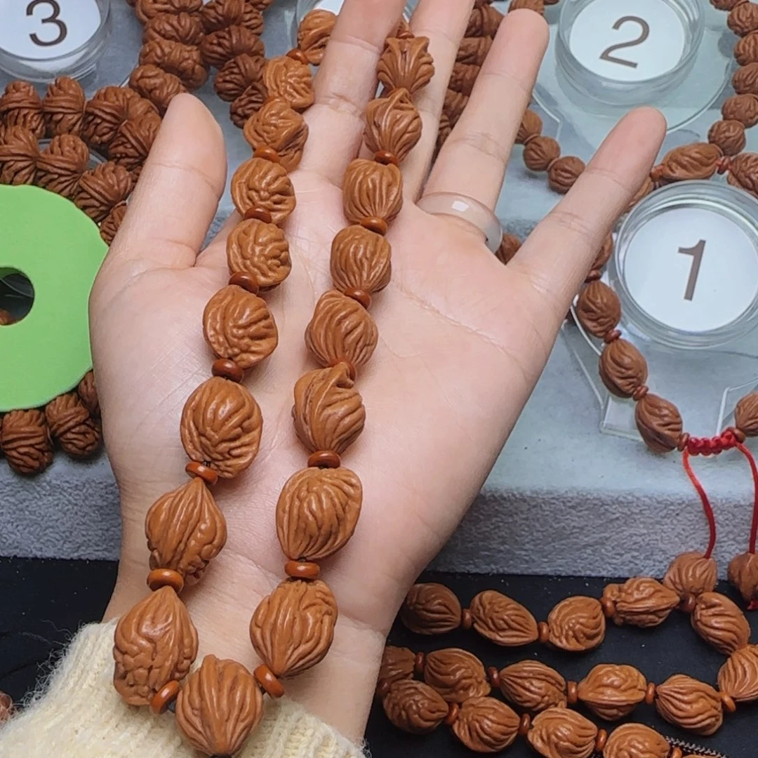 ༺***༻桃核手串龙纹桃核