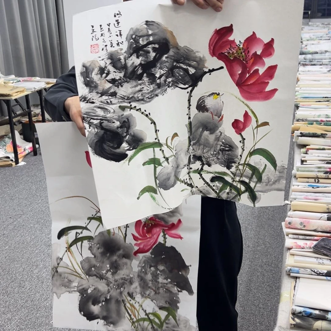 国画纯手绘字画宣纸