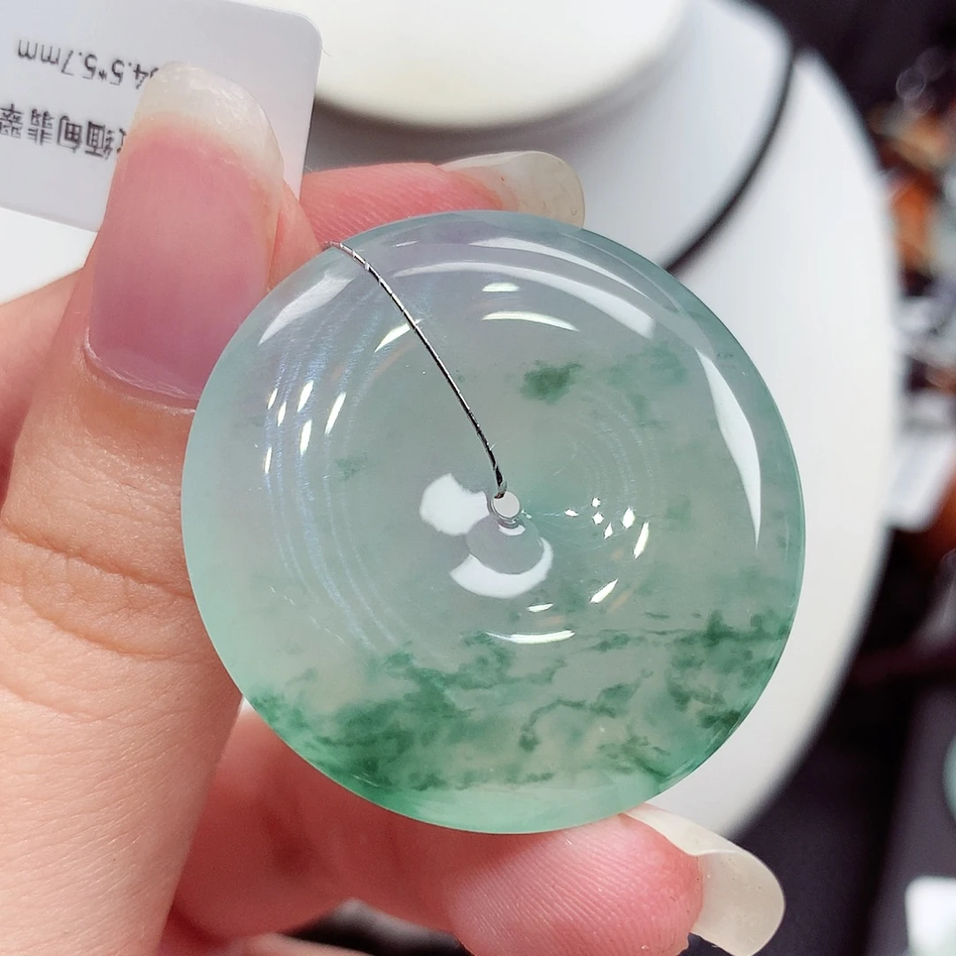 翡翠未镶嵌颈饰翡翠115，34.5/5.7