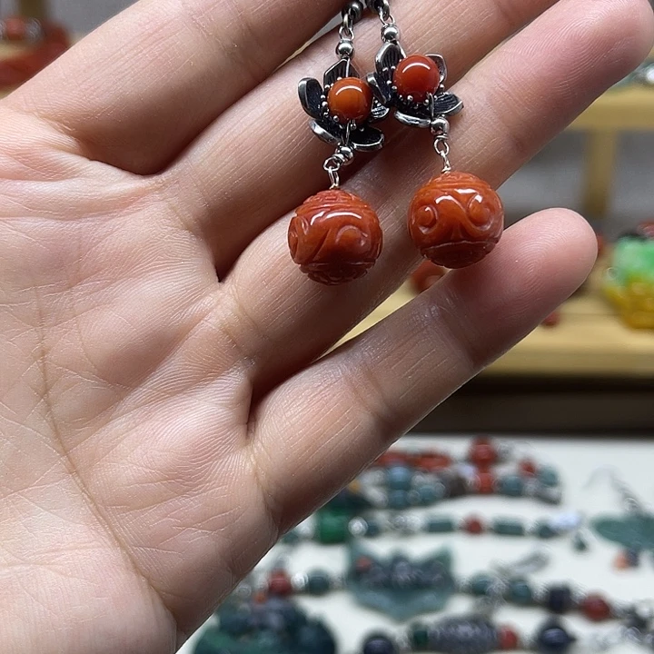 翡翠未镶嵌耳饰888