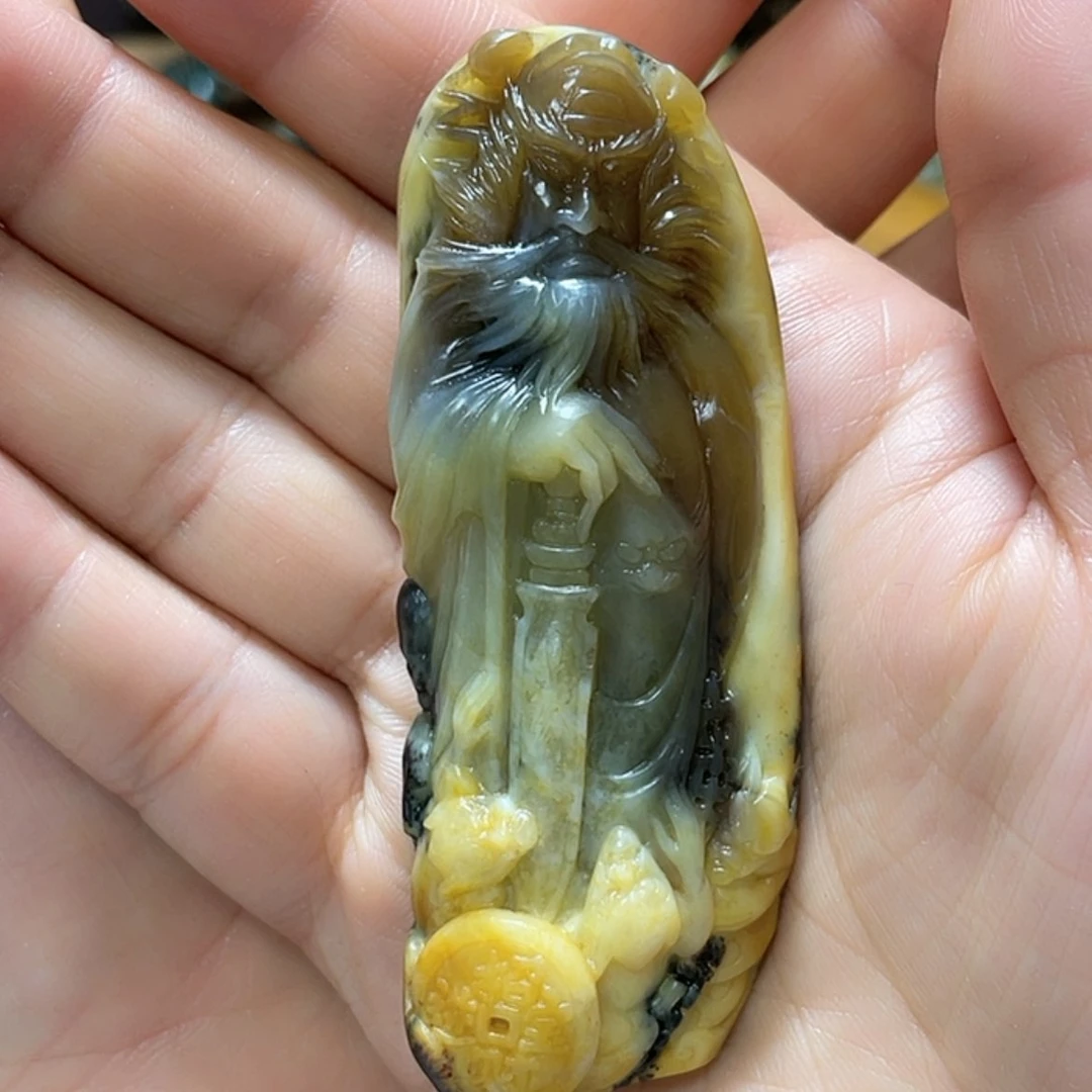 【闪购商品】岫岩河磨玉（透闪石质玉）把件未镶嵌W****弯