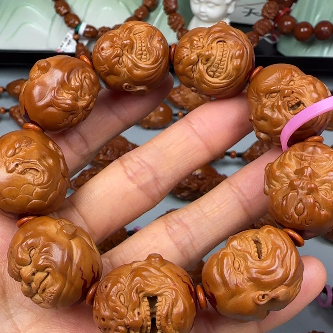 橄榄核手串/手链2.3尺寸油核双面恶僧