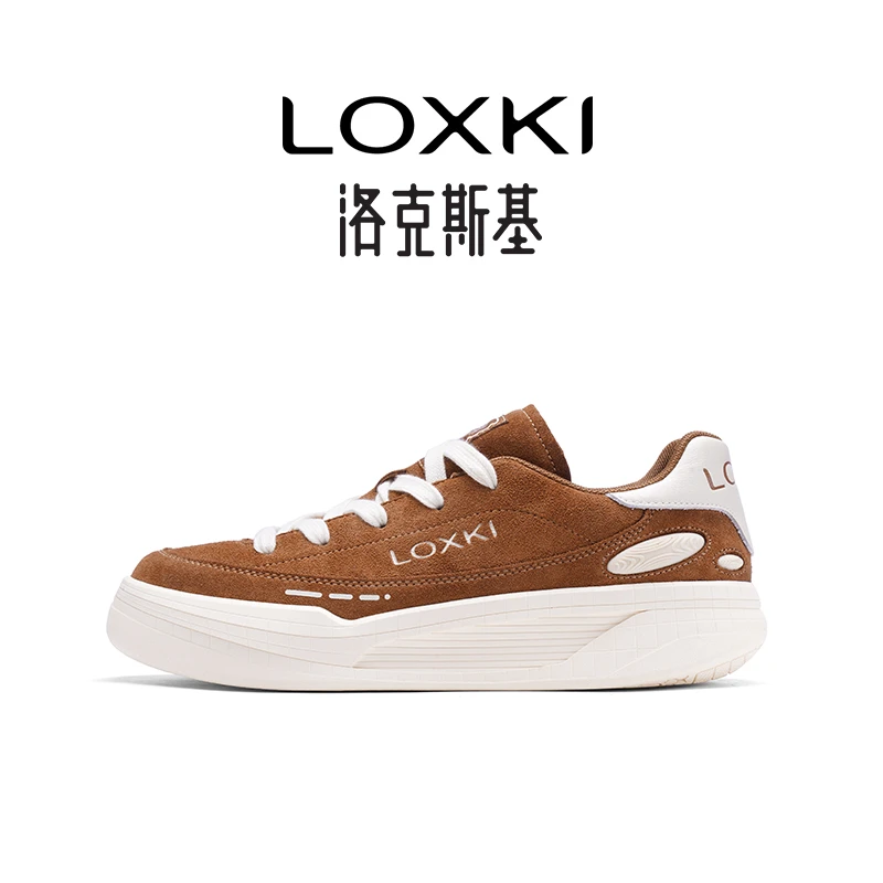 LOXKI/洛克斯基官方正品板鞋男鞋2025新款厚底增高潮鞋低帮休闲鞋