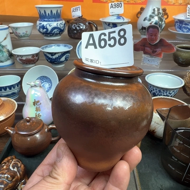 摆件658景德镇手工茶叶罐