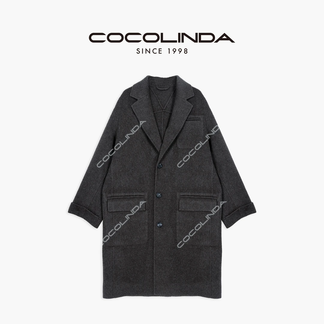 COCOLINDA | 羊毛骆驼绒老钱风男女CP手工双面呢大衣D2094