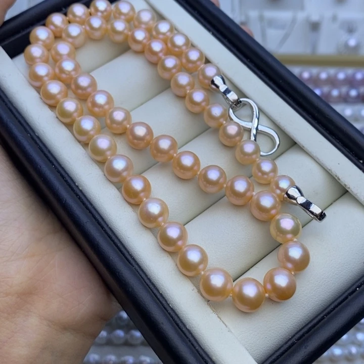 淡水珍珠未镶嵌颈饰无核8m