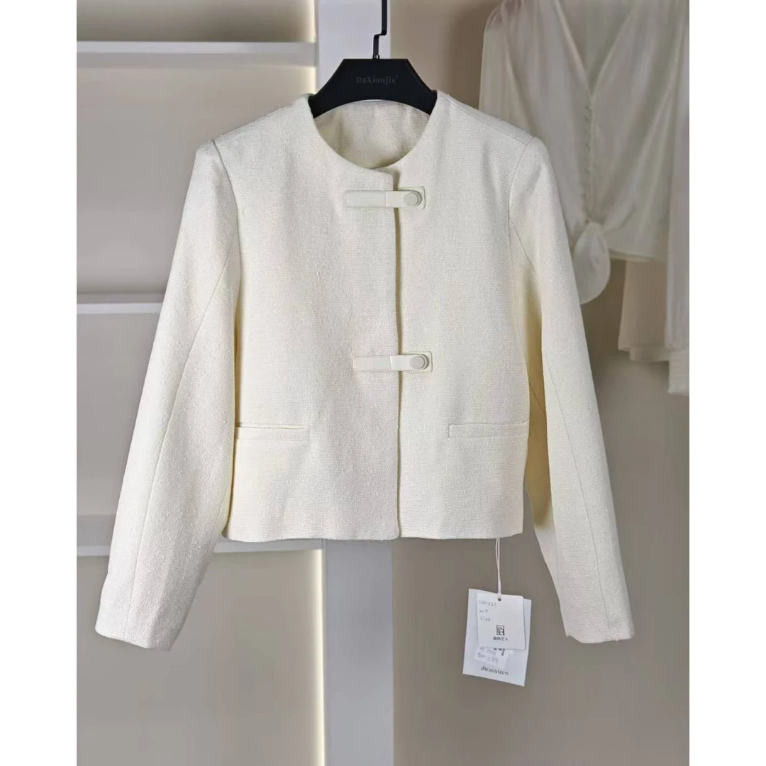 麦迪尚品 5041021 春秋时尚优雅暗扣上衣外套品牌撤柜女装