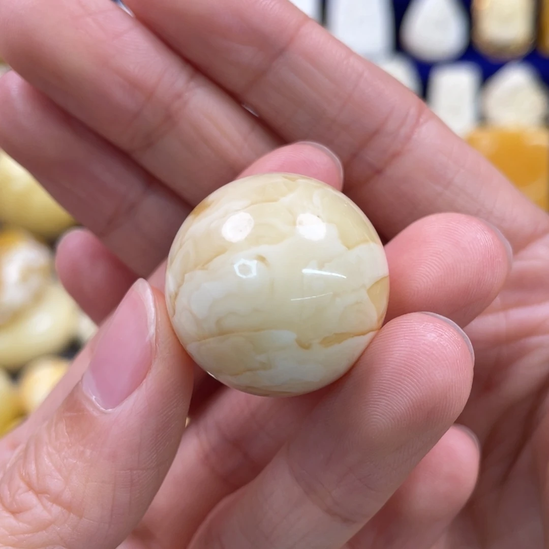 蜜蜡裸石未镶嵌琥珀蜜蜡珠子卡25.6mm