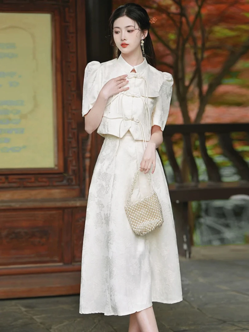 新款气质国风上衣+半裙两件套  chuan-0270