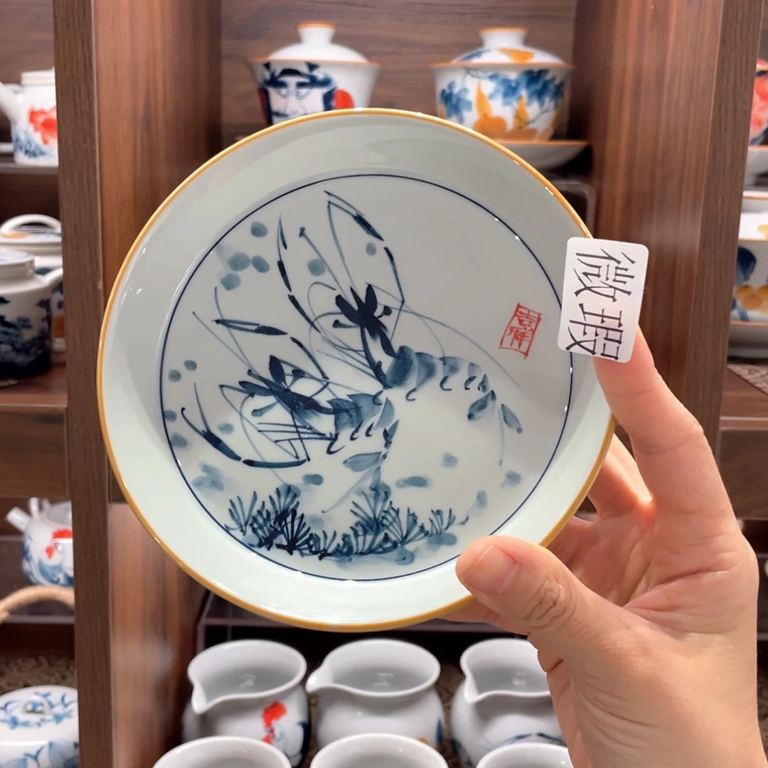 微瑕釉下彩纯手绘