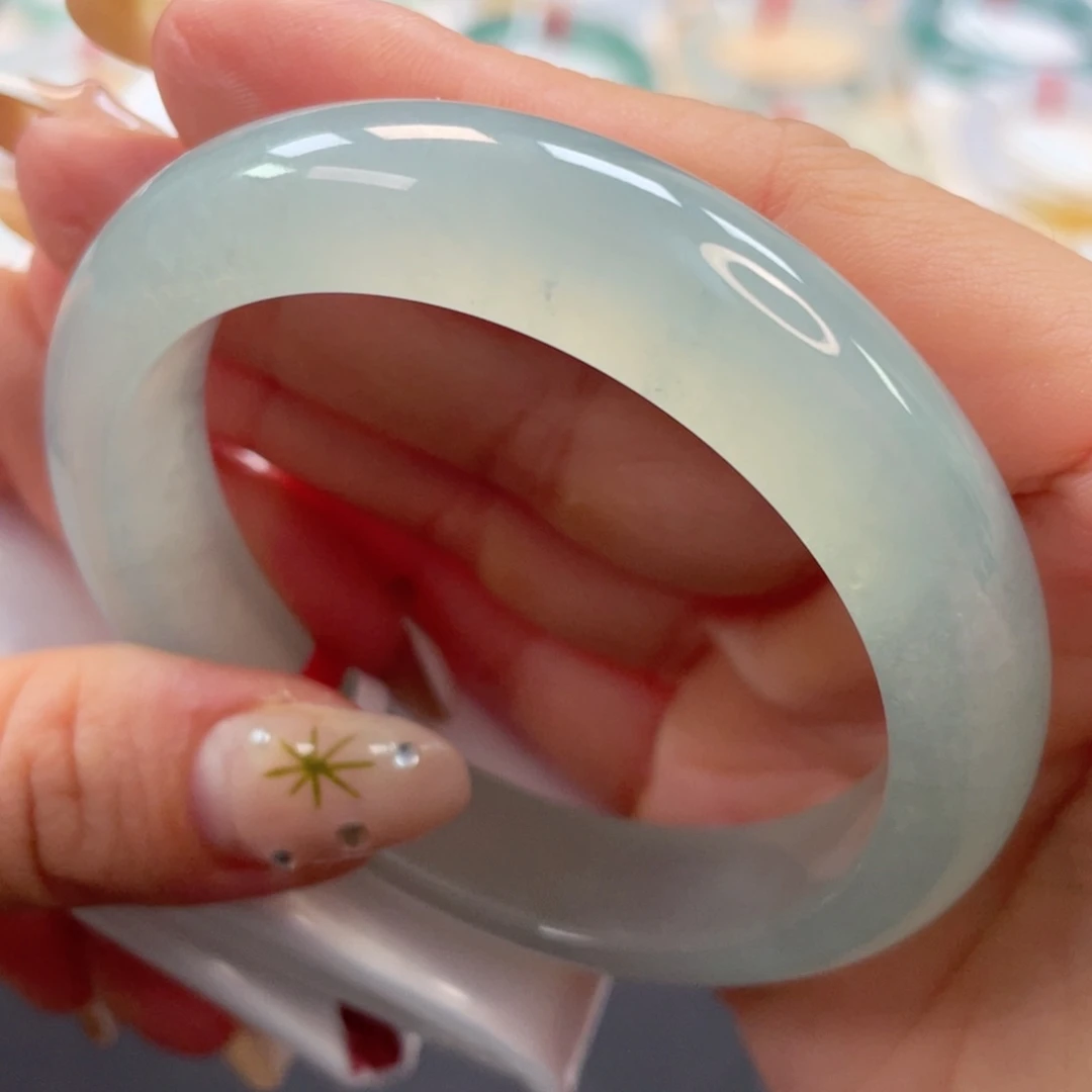 未镶嵌手镯翡翠14号炸光晴绿