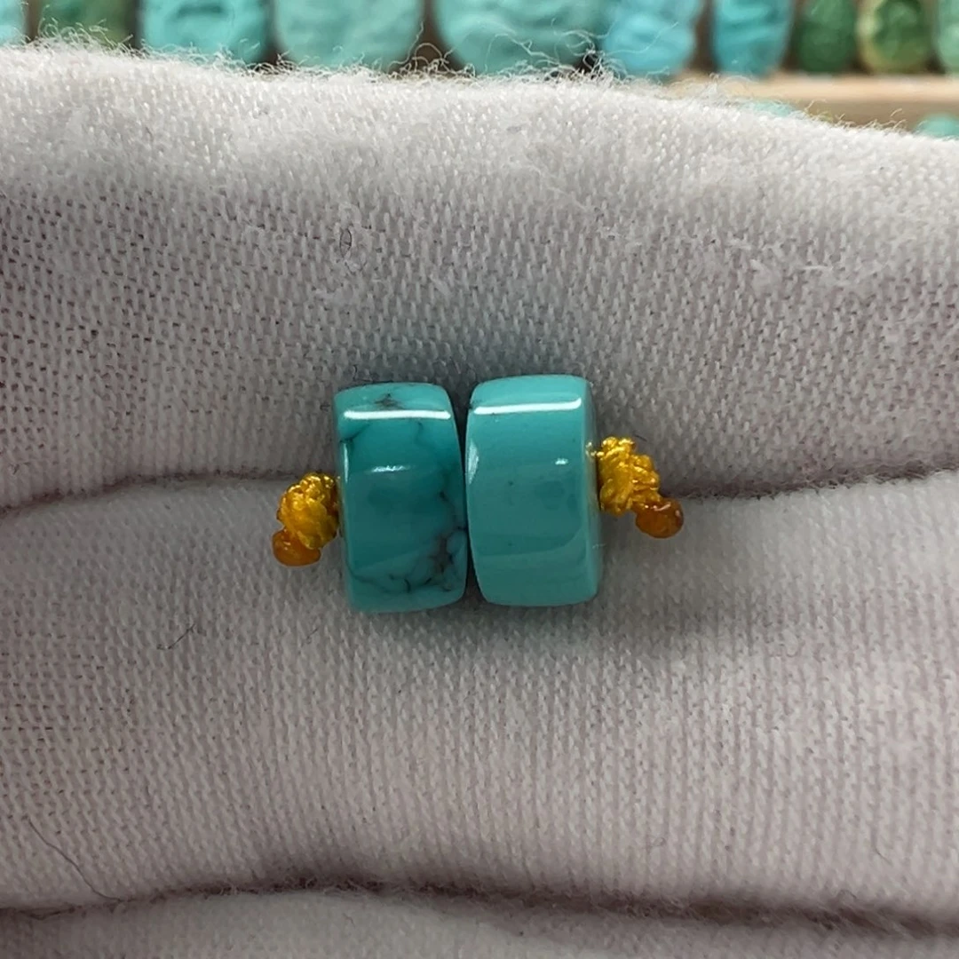 未镶嵌绿松石直切珠 8x4mm