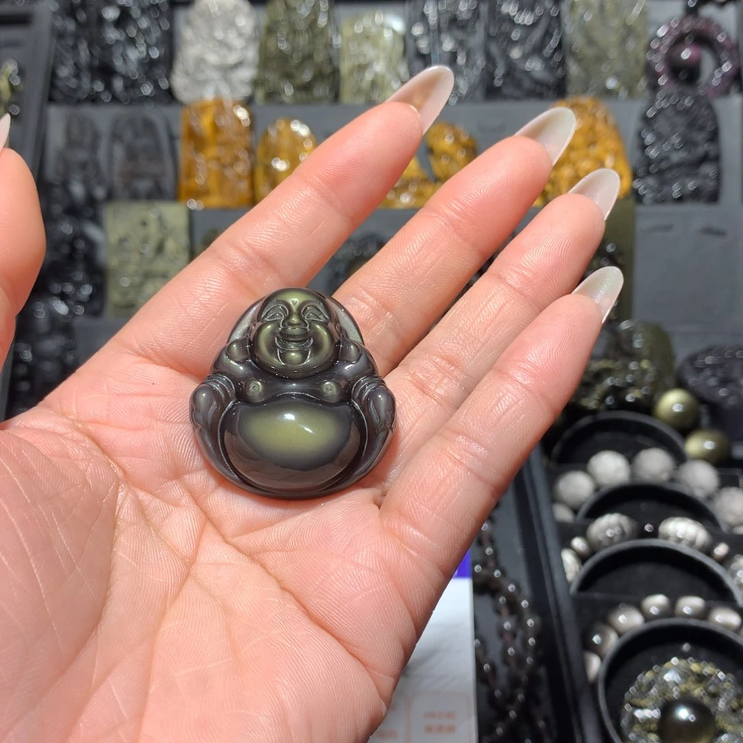 黑曜岩吊坠(赠链)未镶嵌嘉****✨拆珠子定制款不退不换