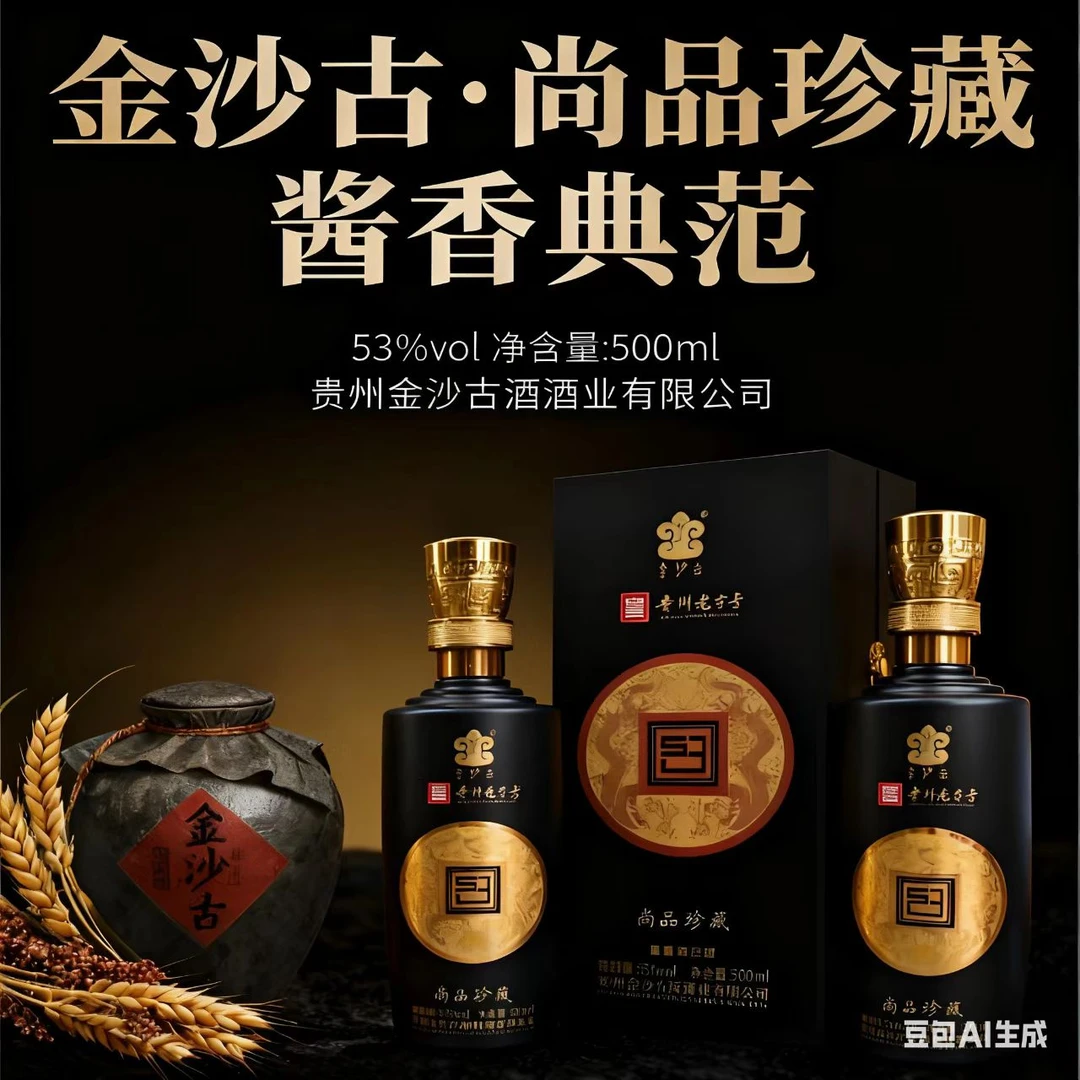 金沙古男人的精神食粮   窖藏白酒礼盒  粮食白酒  53%Vol500