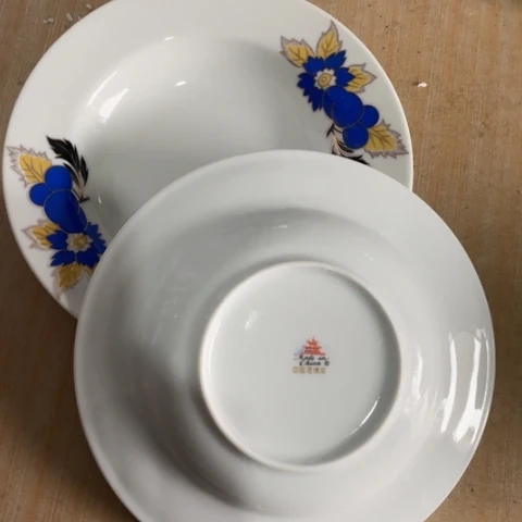 碟景德镇陶瓷8英寸深盘2个高岭土